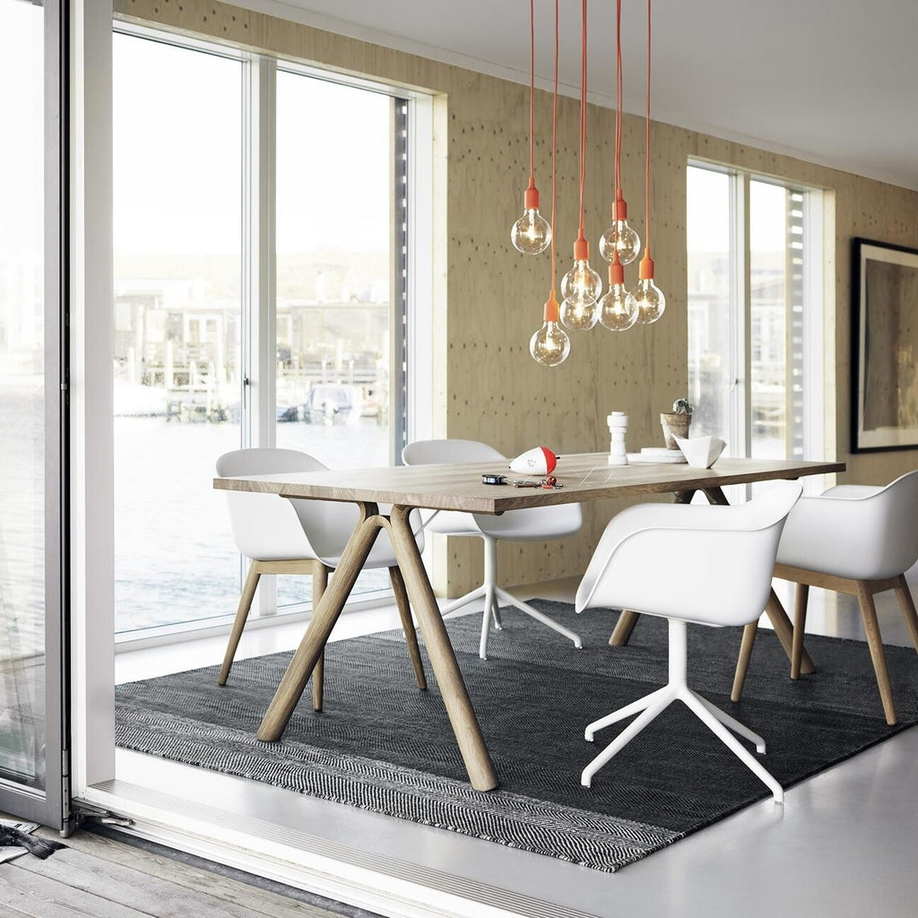Muuto Fiber Chair Armlehnstuhl mit Holzgestell Recycelt