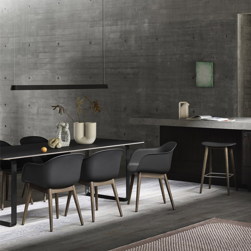 Muuto Fiber Chair Armlehnstuhl mit Holzgestell Recycelt