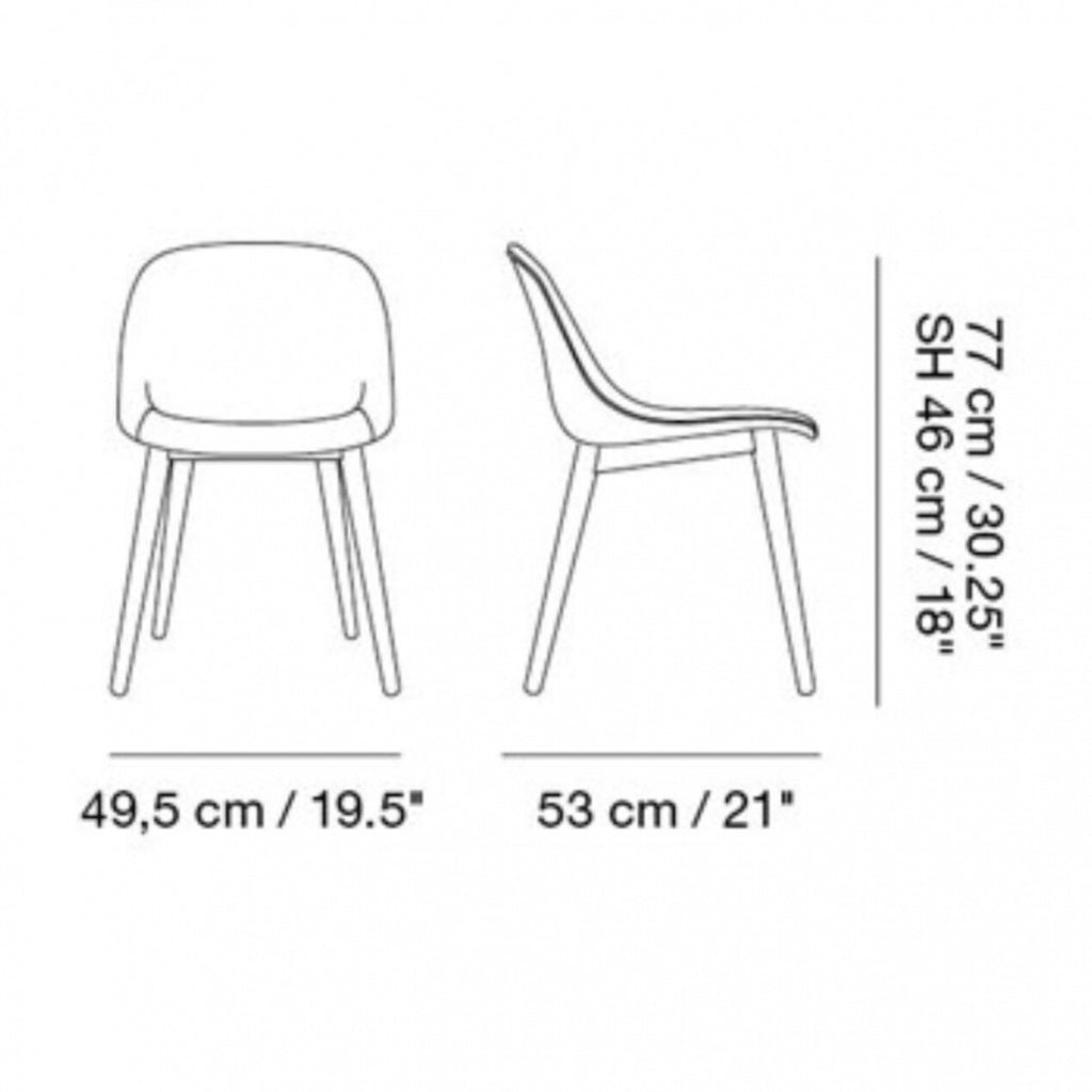 Muuto Fiber Chair Gestell Eiche Recycelt