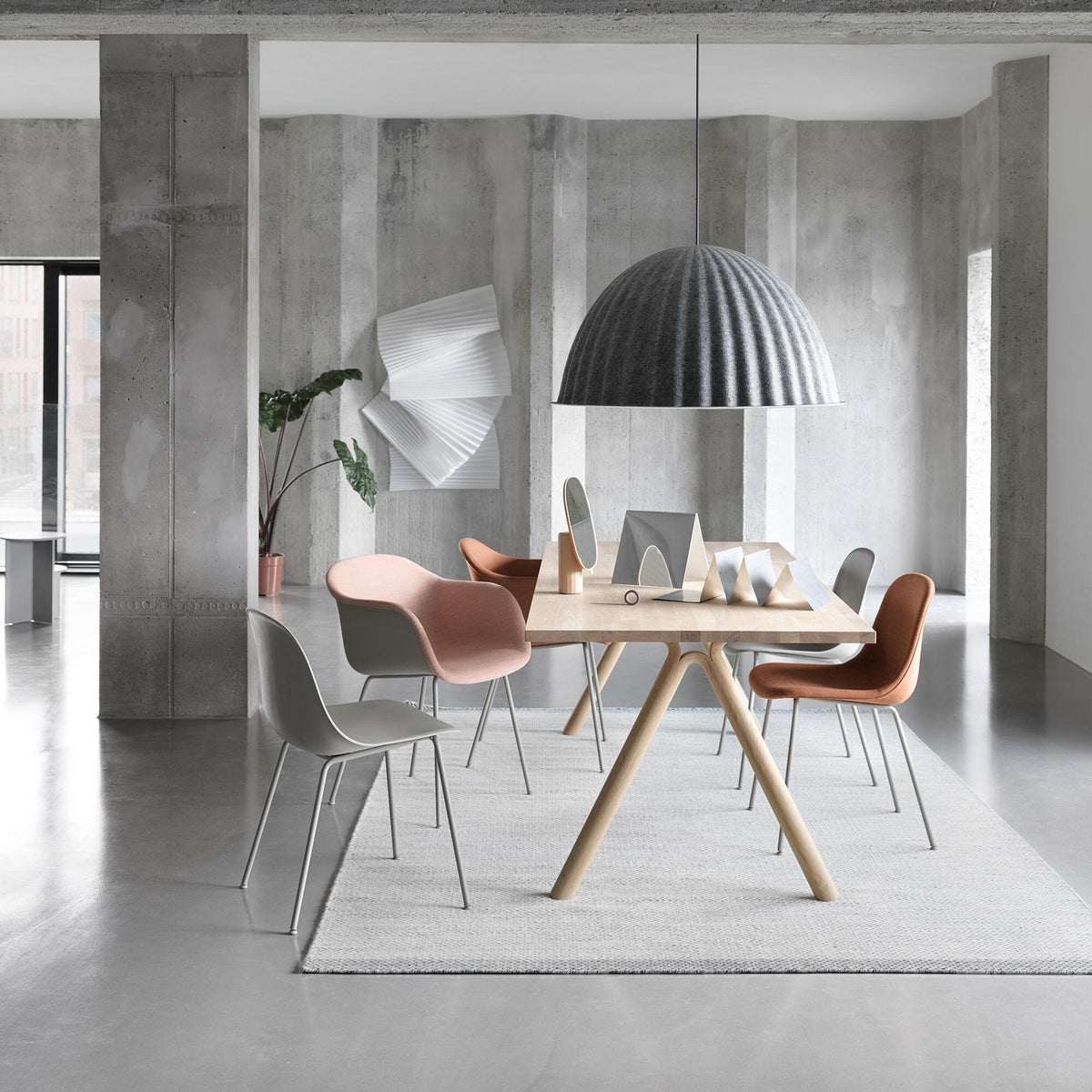 Muuto Fiber Chair Stuhl mit Rohrgestell Recycelt