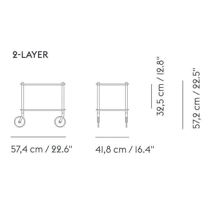 Muuto Flow Outdoor Servierwagen 57,4x56,8x41,8cm