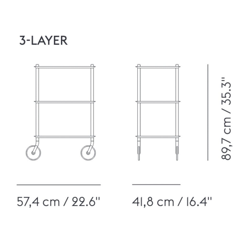Muuto Flow Outdoor Servierwagen 57,4x88,3x41,8cm