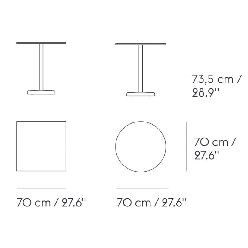 Muuto Linear Steel Gartentisch Ø 70cm