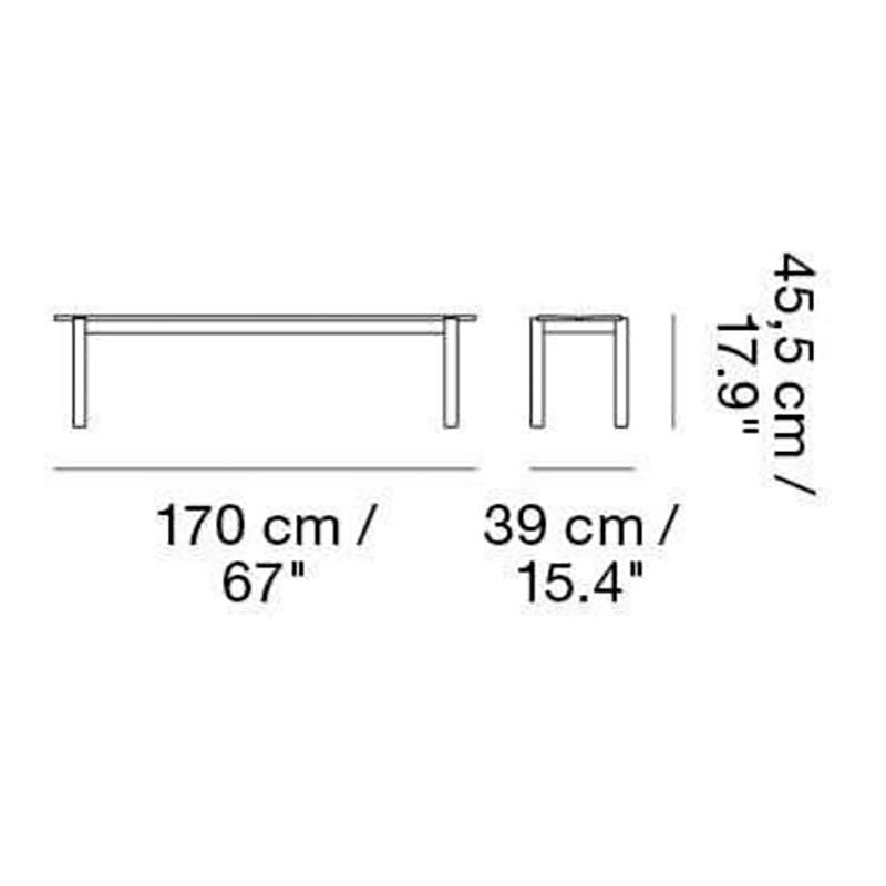 Muuto Linear Steel Gartenbank 170cm