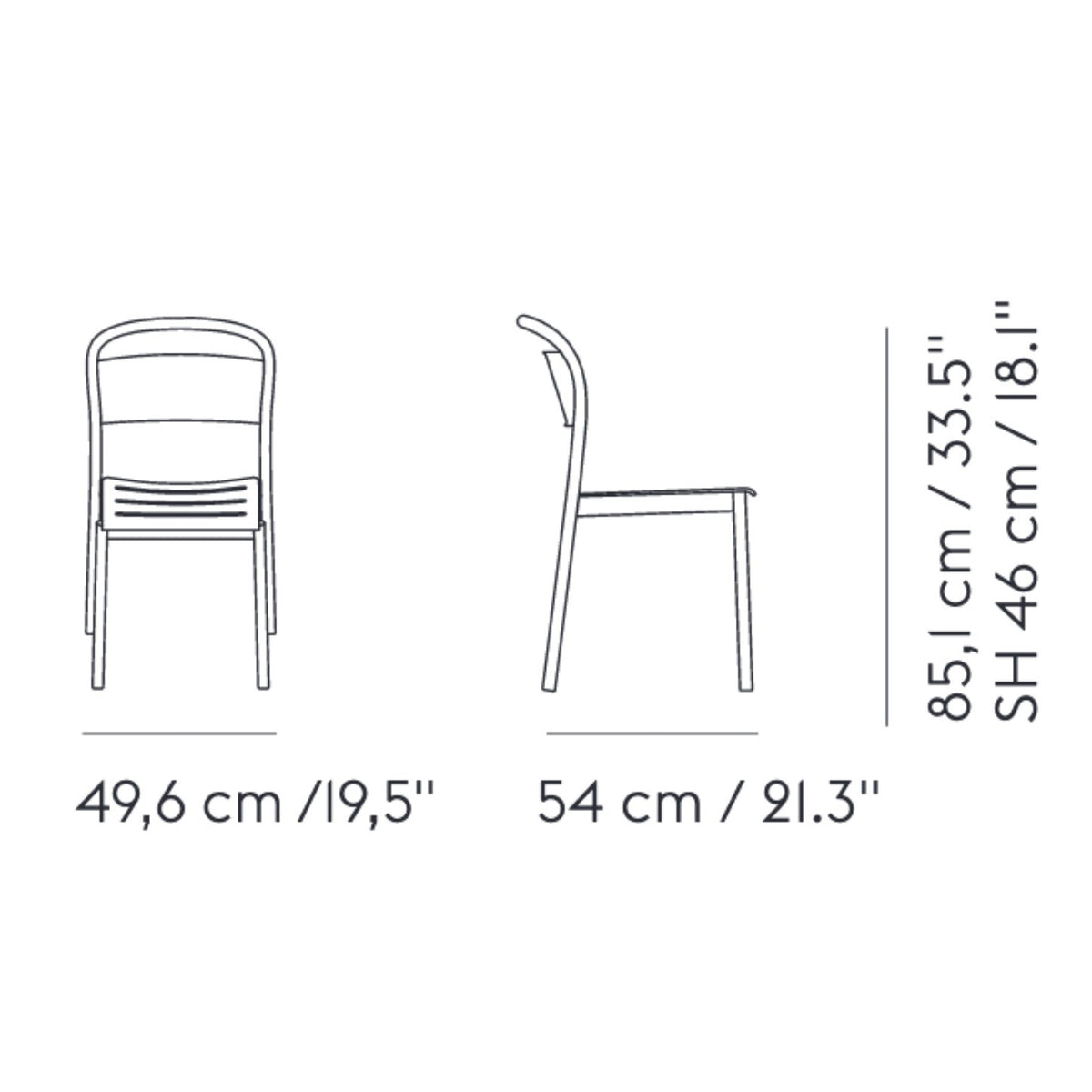 Muuto Linear Steel Gartenstuhl