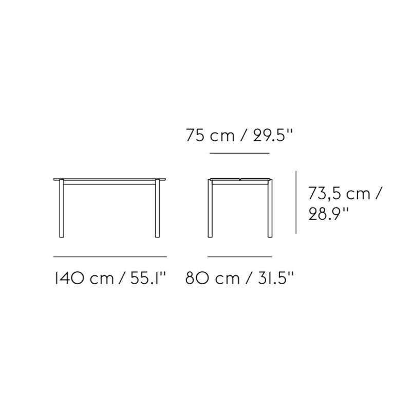 Muuto Linear Steel Gartentisch 140x75cm