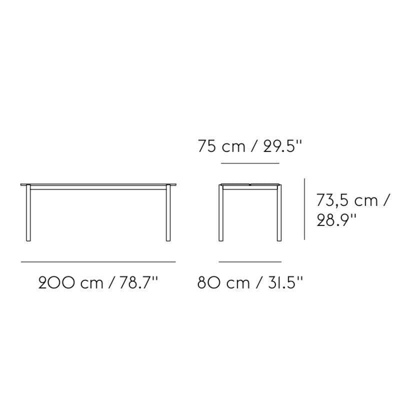 Muuto Linear Steel Gartentisch 200x75cm