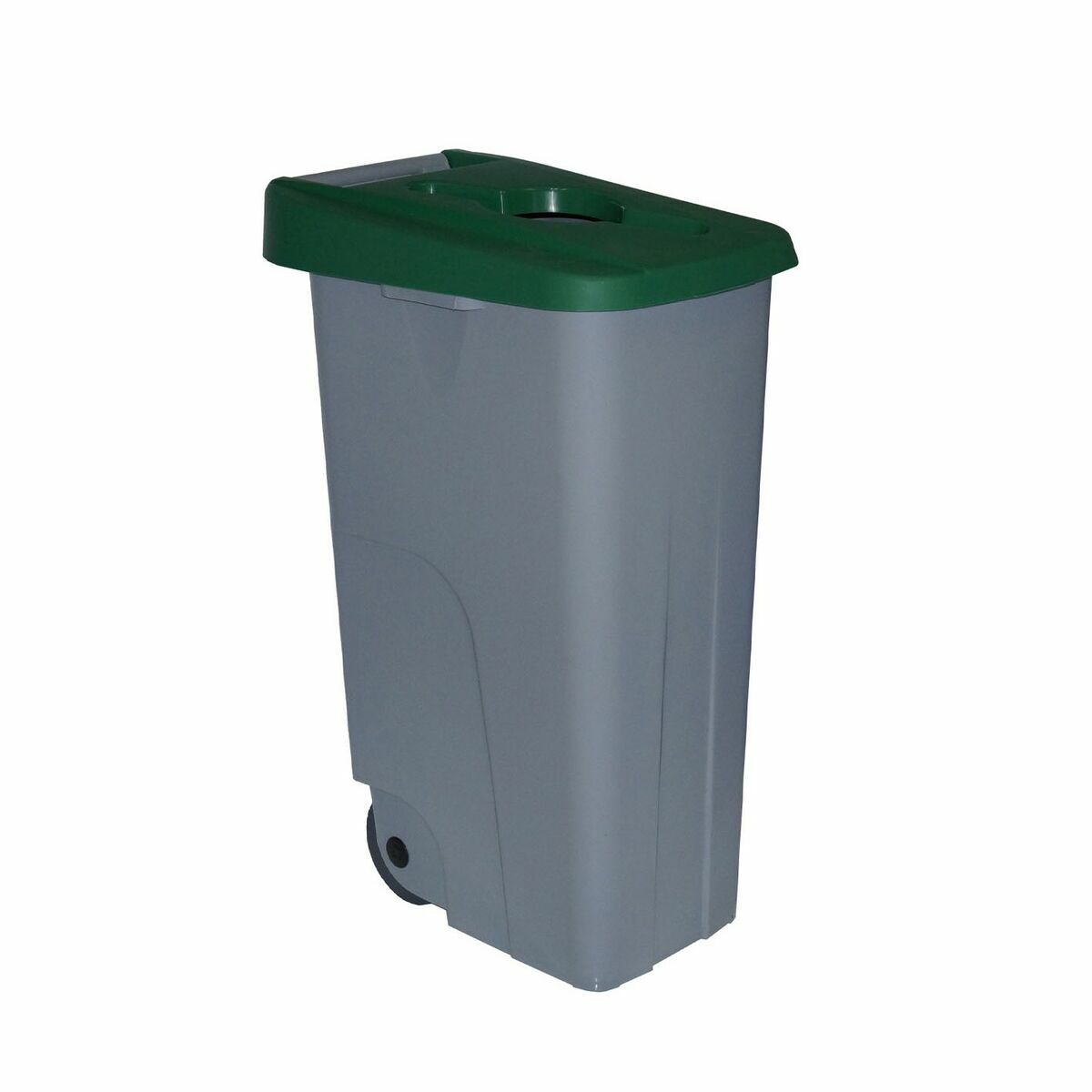 Cubo de basura con ruedas de 85 L, verde — imagen 2