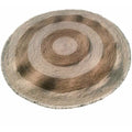 Alfombra boho beige y natural de poliéster, 200 x 200 cm