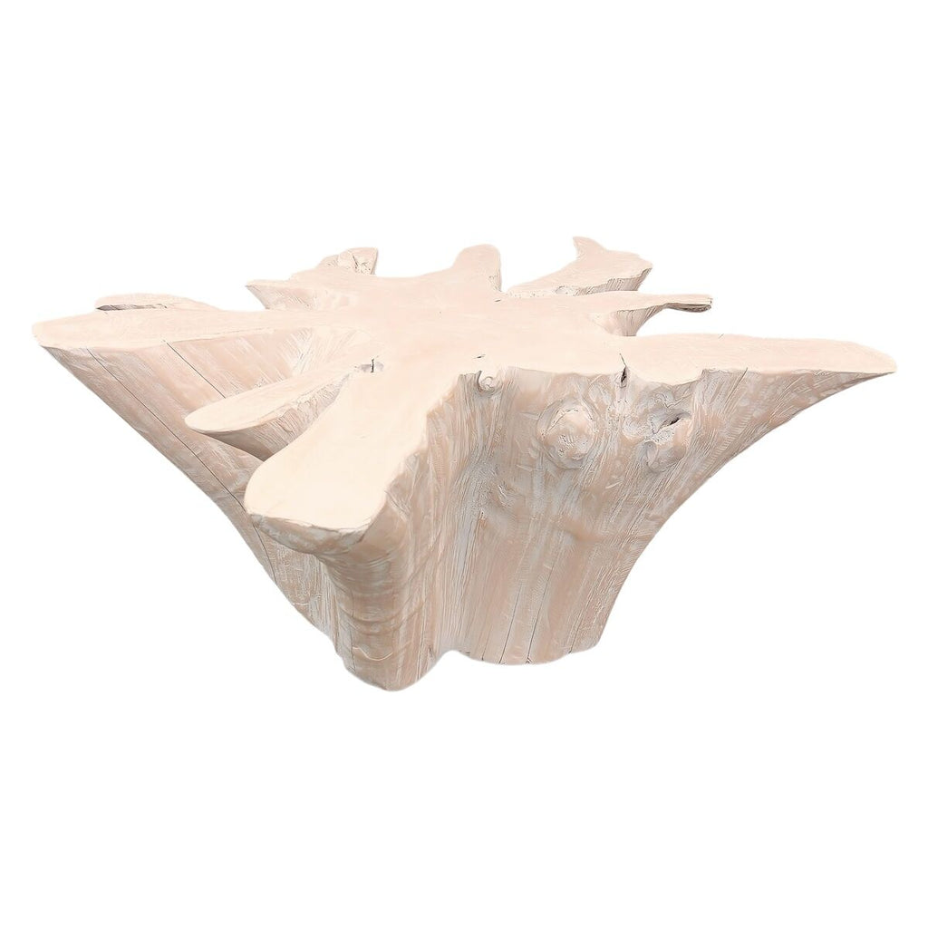 Mesa de centro de aluminio blanco, 90 x 90 x 44 cm