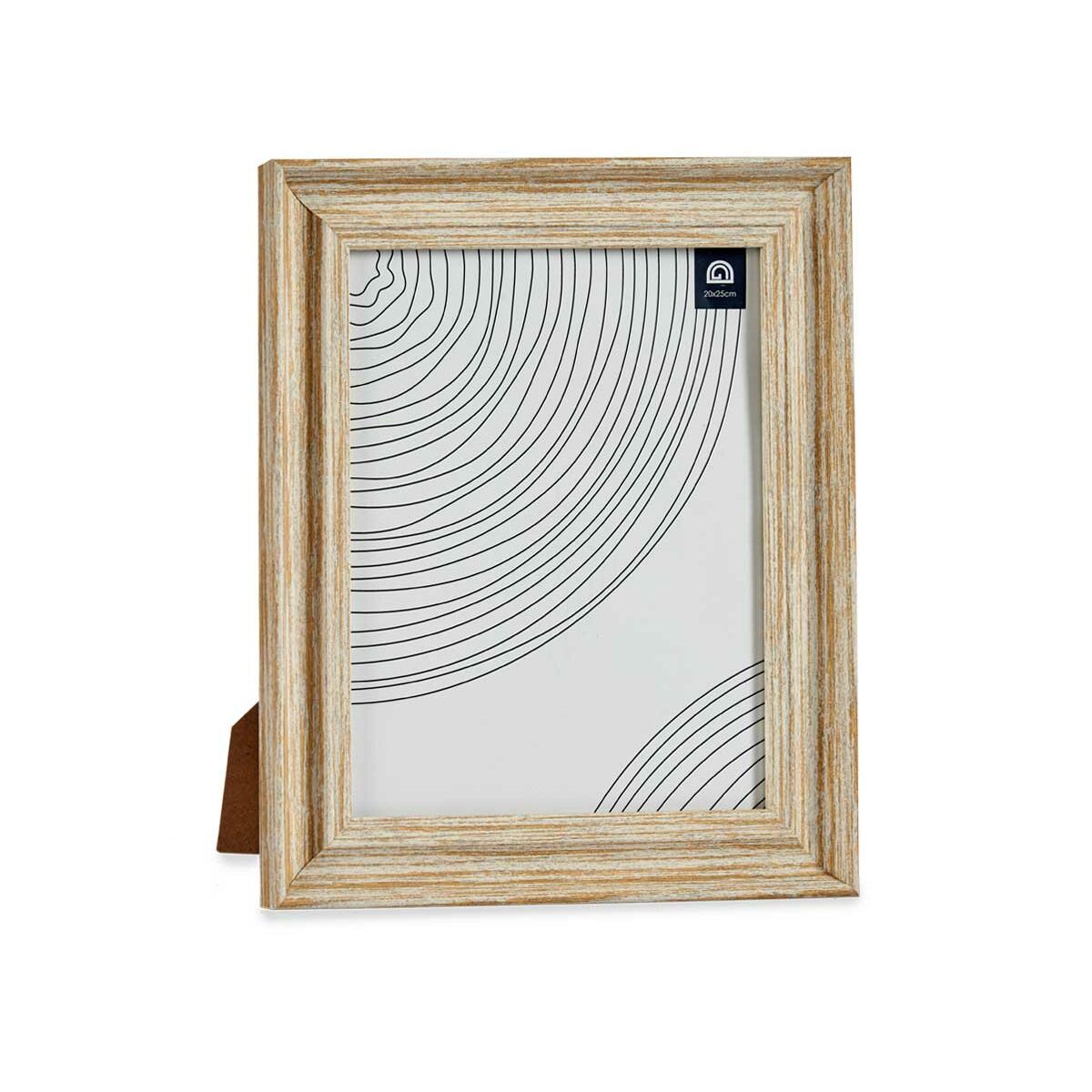 Juego de 6 marcos de fotos de madera y cristal