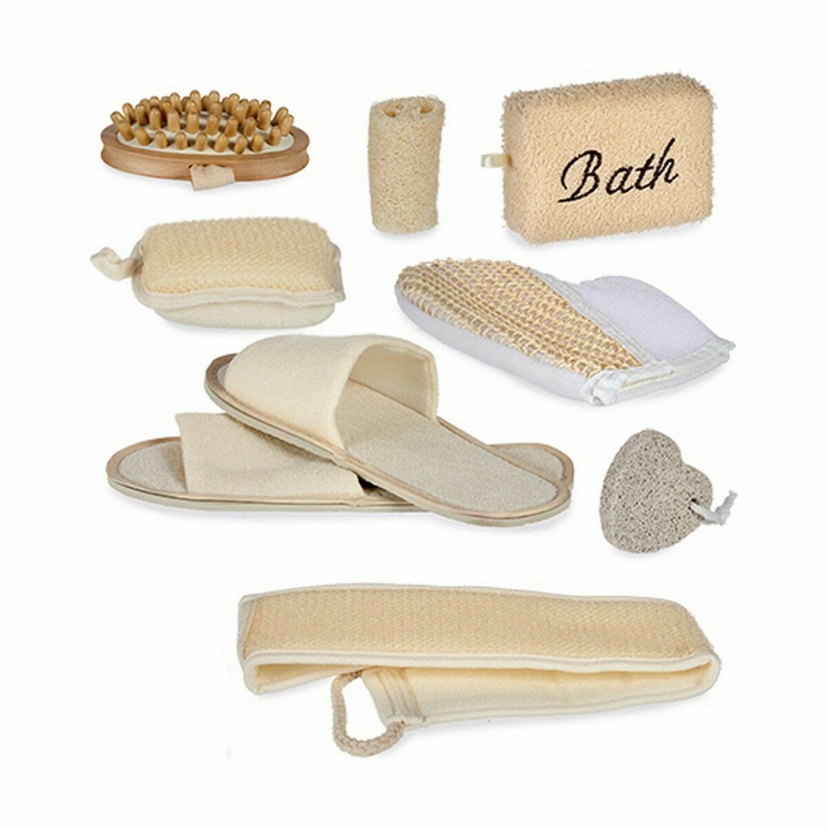 Set de baño marrón de 8 accesorios (6 unidades) — imagen 2