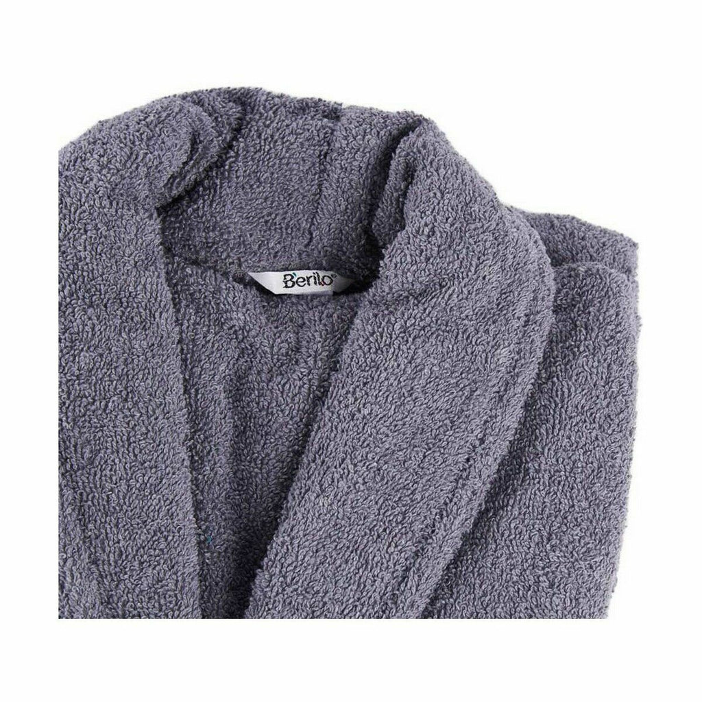 Albornoz de algodón gris, talla M/L (6 unidades) — imagen 3