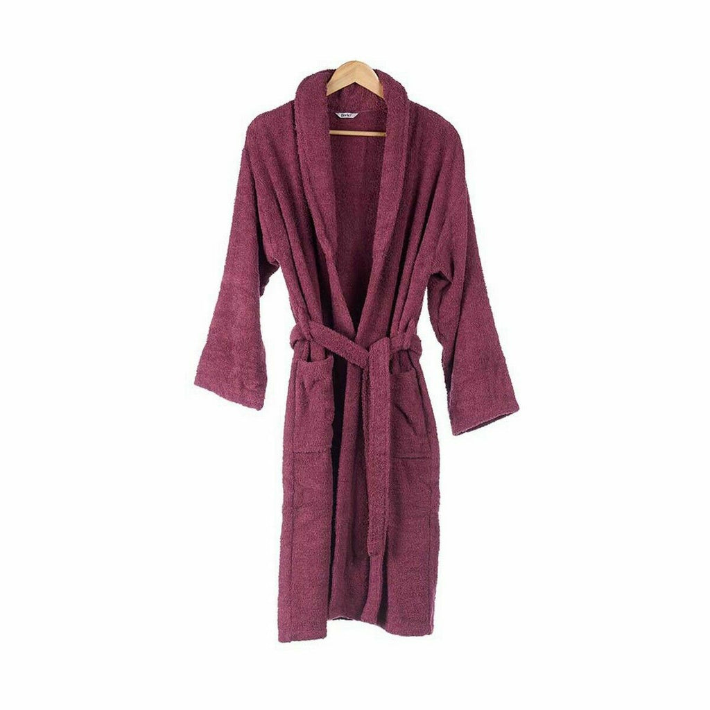 Albornoz de algodón rojo, talla M/L (6 unidades)