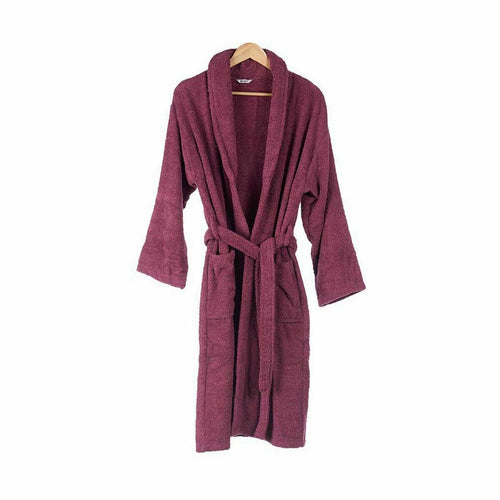 Albornoz de algodón rojo, talla M/L (6 unidades)