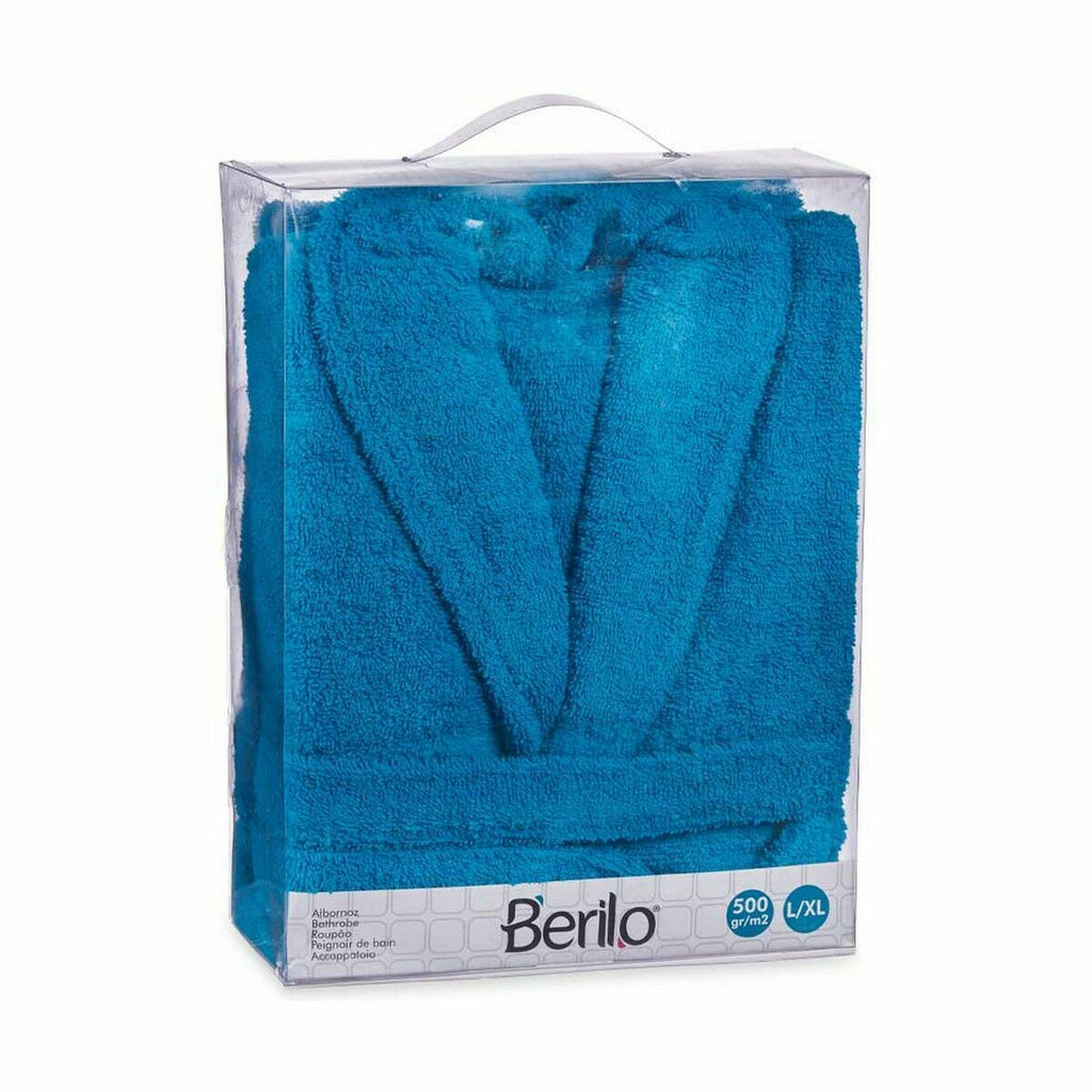 Albornoz de algodón azul, talla M/L (6 unidades) — imagen 2
