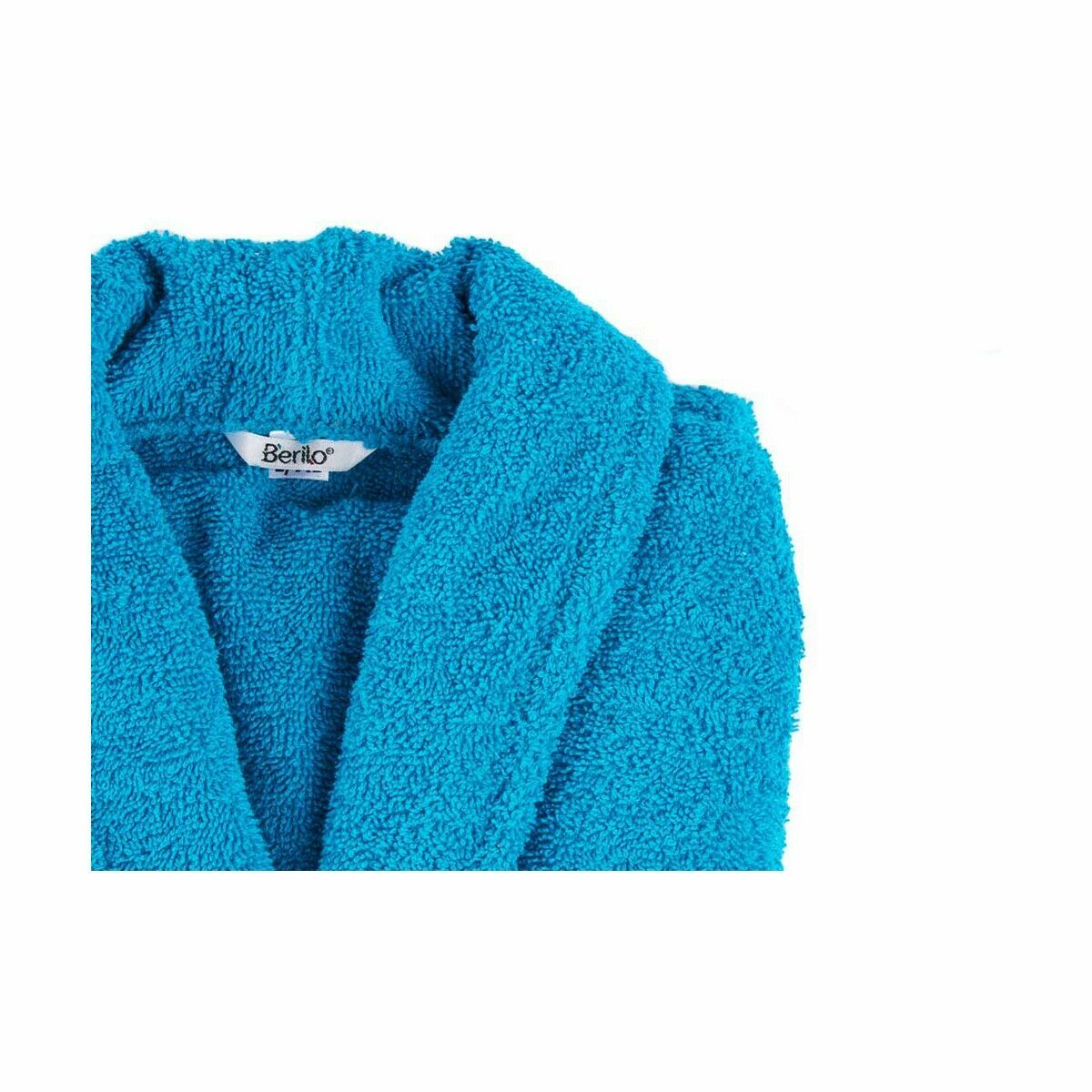 Albornoz de algodón azul, talla M/L (6 unidades) — imagen 3