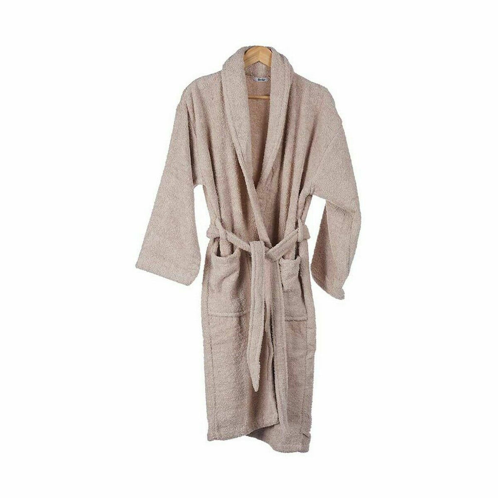 Albornoz de algodón beige, talla L/XL (6 unidades)