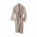 Albornoz de algodón beige, talla L/XL (6 unidades)
