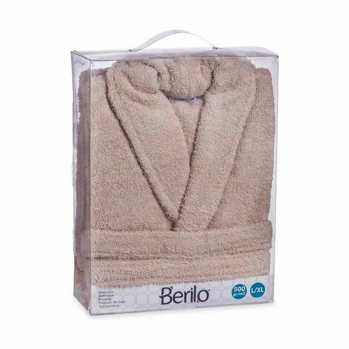 Albornoz de algodón beige, talla L/XL (6 unidades) — imagen 2
