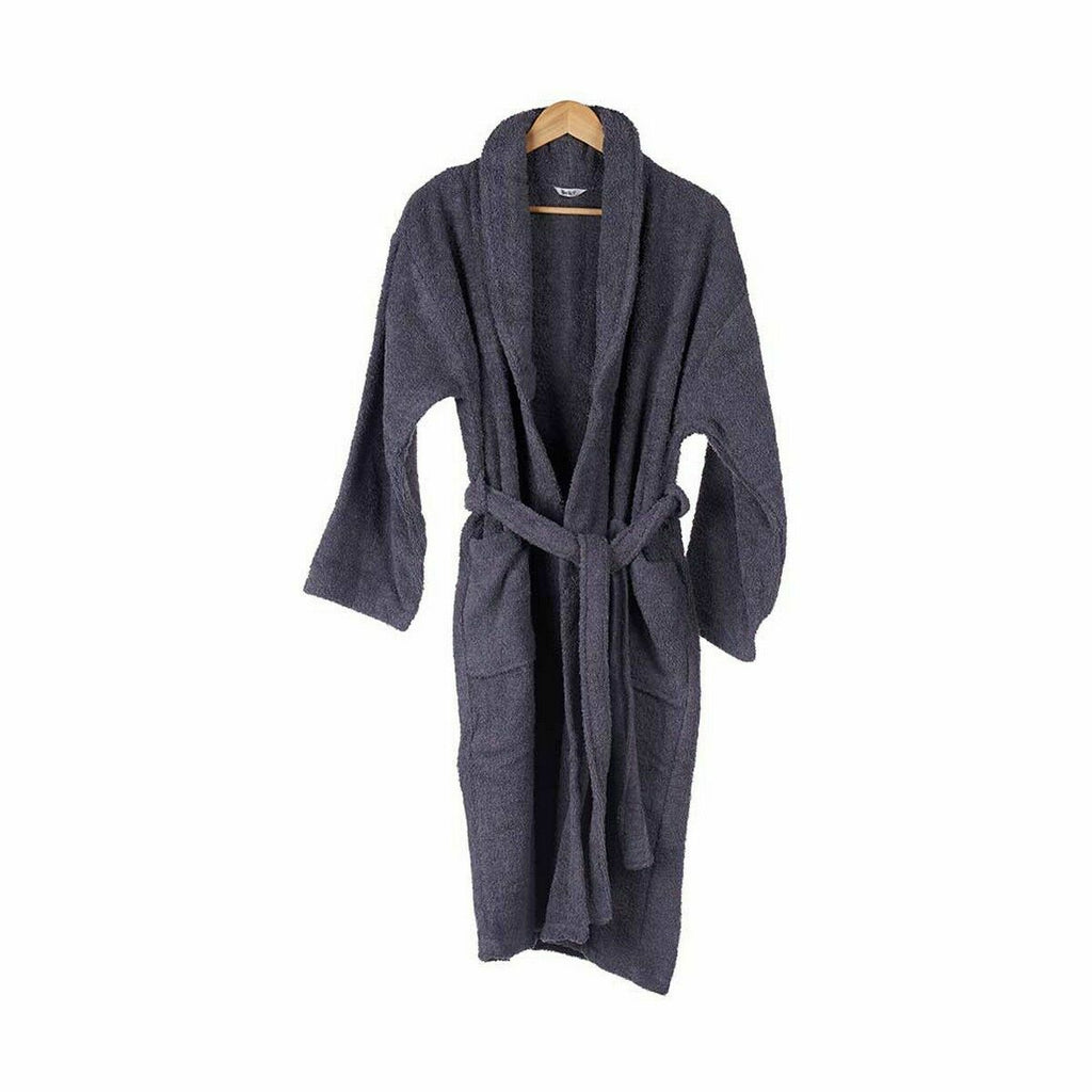 Albornoz de algodón gris, talla L/XL (6 unidades)