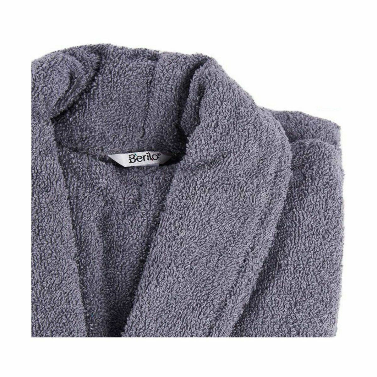 Albornoz de algodón gris, talla L/XL (6 unidades) — imagen 3