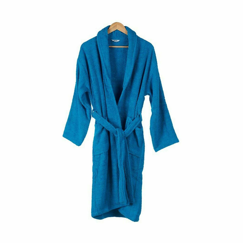 Albornoz de algodón azul, talla L/XL (6 unidades)