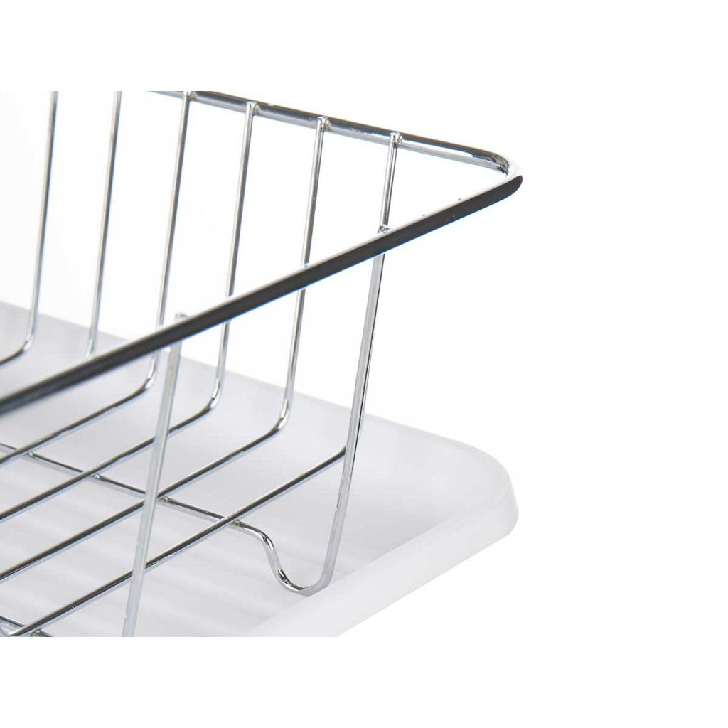 Escurridor de fregadero de metal y plástico, blanco — imagen 3