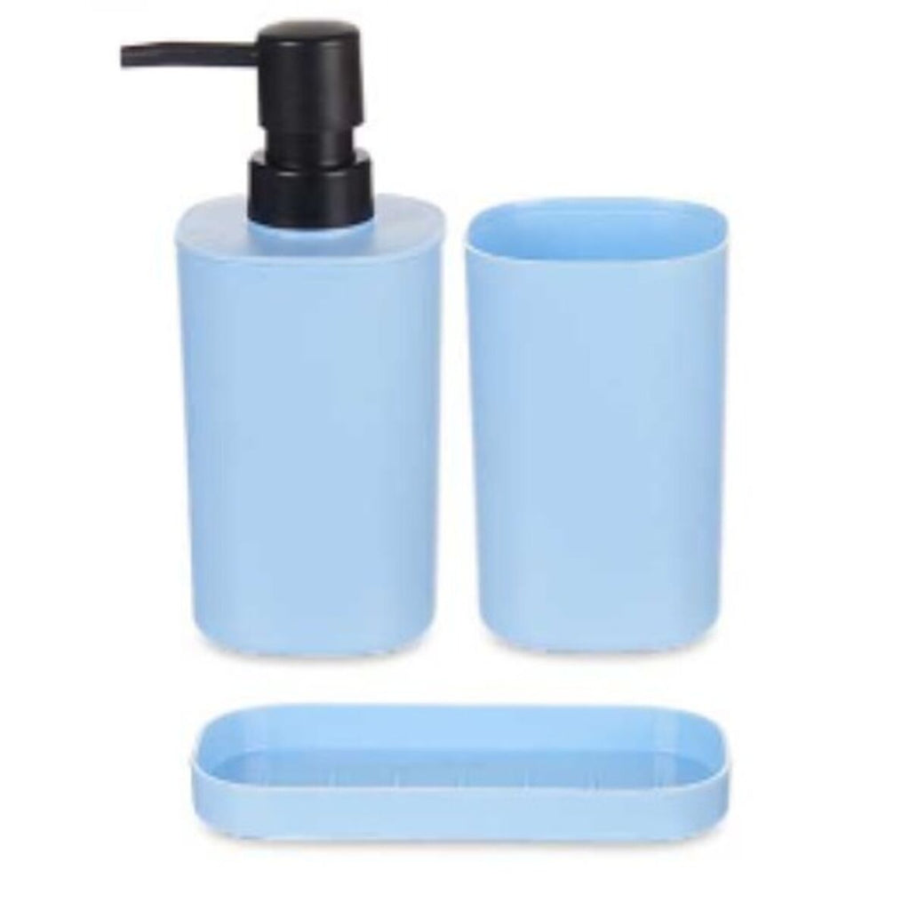 Set de baño de polipropileno azul y negro, pack de 12 — imagen 2