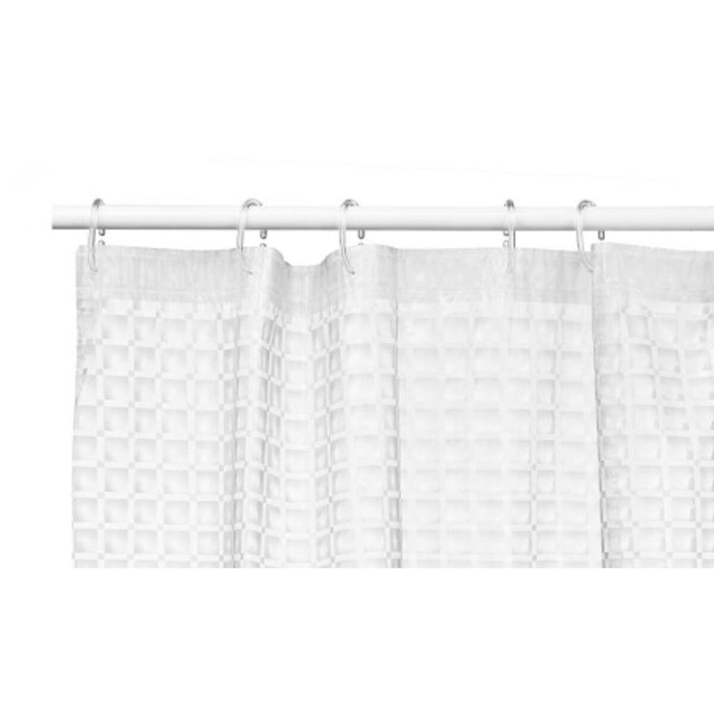 Cortina de ducha transparente de polietileno EVA, 180 x 180 cm — imagen 2