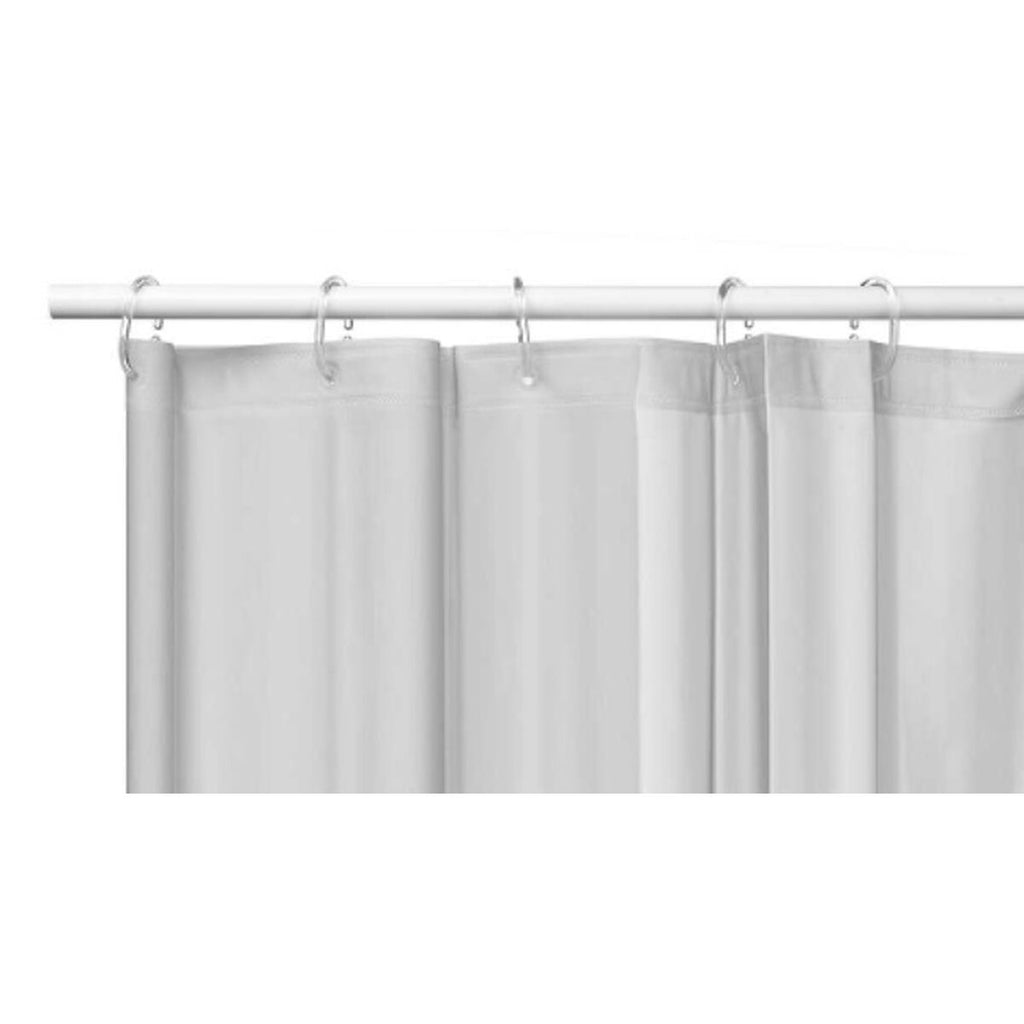 Cortina de ducha de polietileno EVA gris, 180 x 180 cm — imagen 2