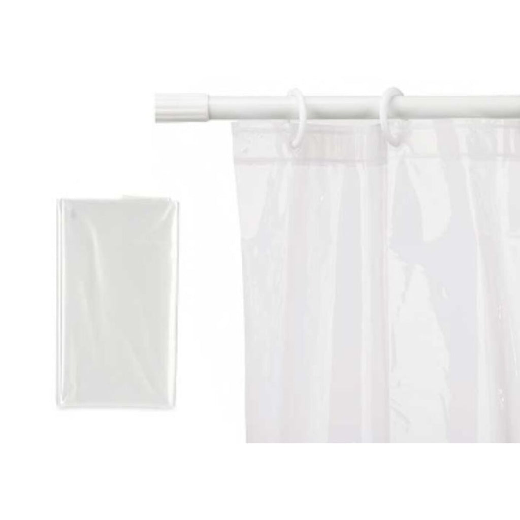 Set de baño transparente con cortina y alfombrilla (12 unidades) — imagen 2