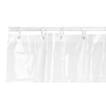 Cortina de ducha de PEVA transparente, 180 x 180 cm