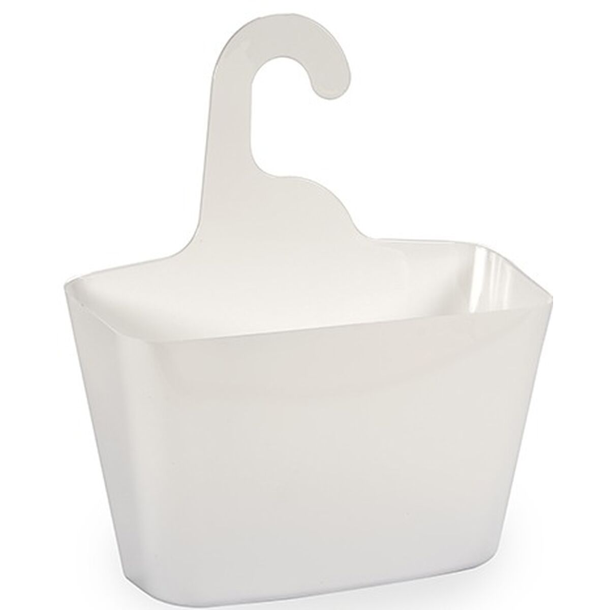 Soporte organizador para bañera de plástico blanco