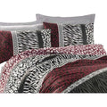 Juego de funda nórdica de algodón rojo, cama de 200, 3 piezas