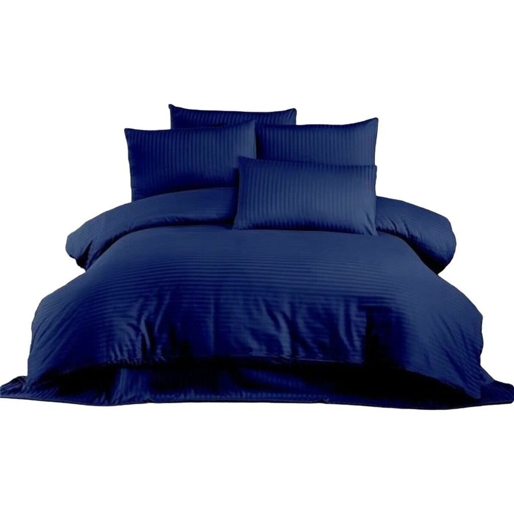 Juego de funda nórdica de algodón y poliéster azul, cama de 200