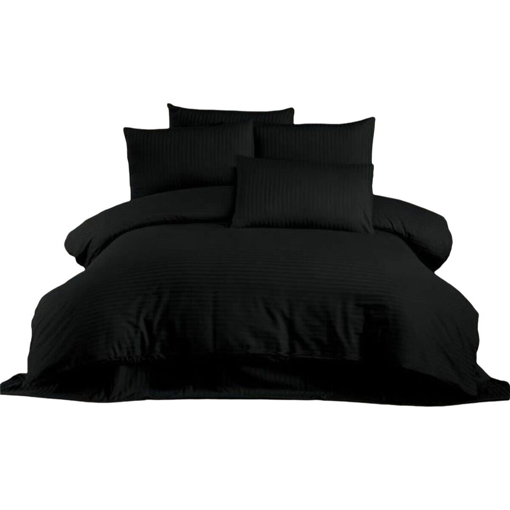 Juego de funda nórdica de 3 piezas negro, cama de 200 cm