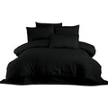 Juego de funda nórdica de 3 piezas negro, cama de 200 cm