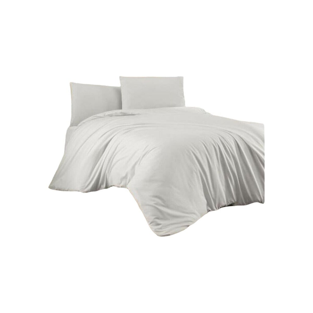 Juego de funda nórdica blanca de algodón, cama de 200