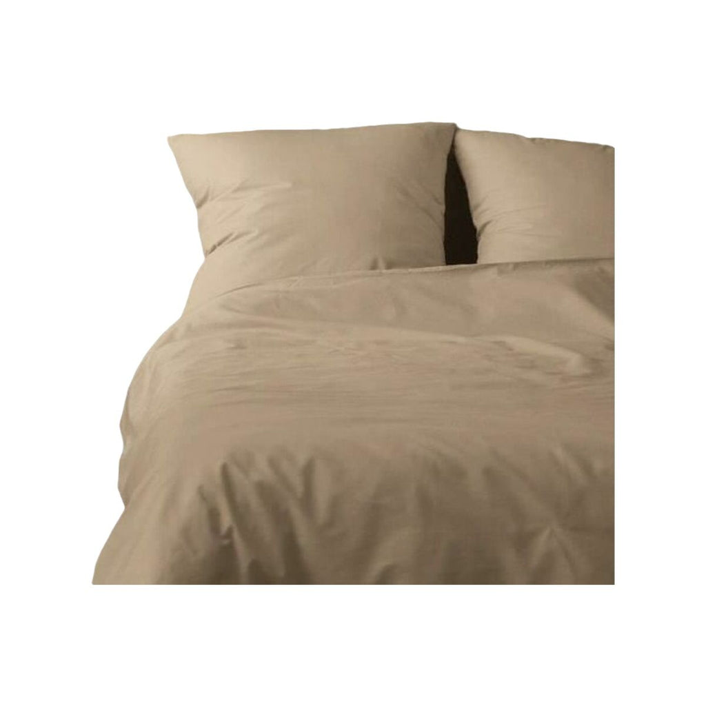 Juego de funda nórdica beige de algodón, cama de 200