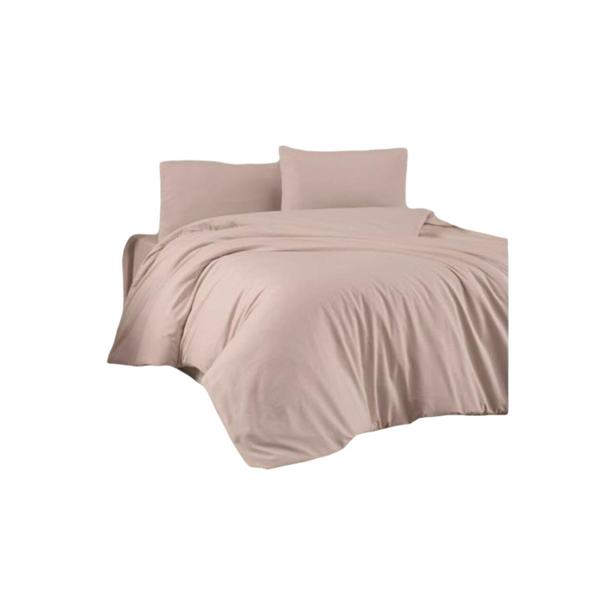 Juego de funda nórdica de algodón marrón, cama de 200, 3 piezas