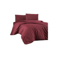 Juego de funda nórdica roja de algodón, cama de 200