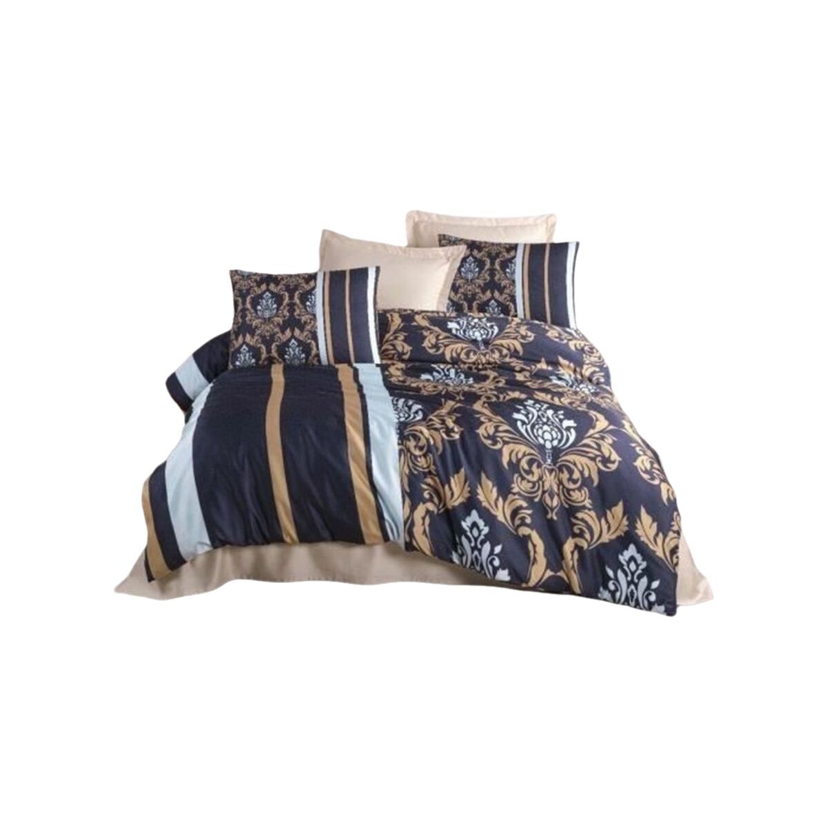 Juego de funda nórdica de poliéster azul, cama de 200