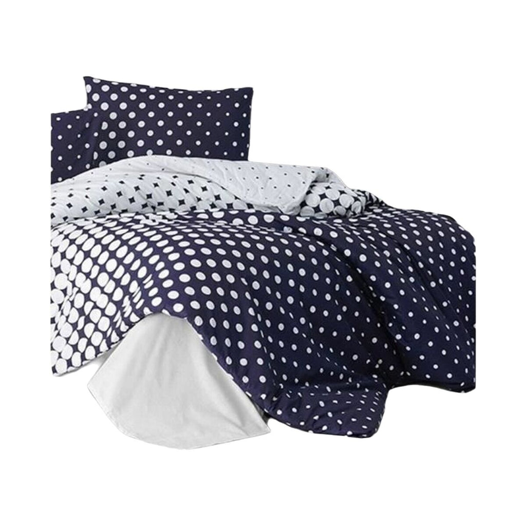 Juego de funda nórdica azul de algodón reforzado, cama de 200