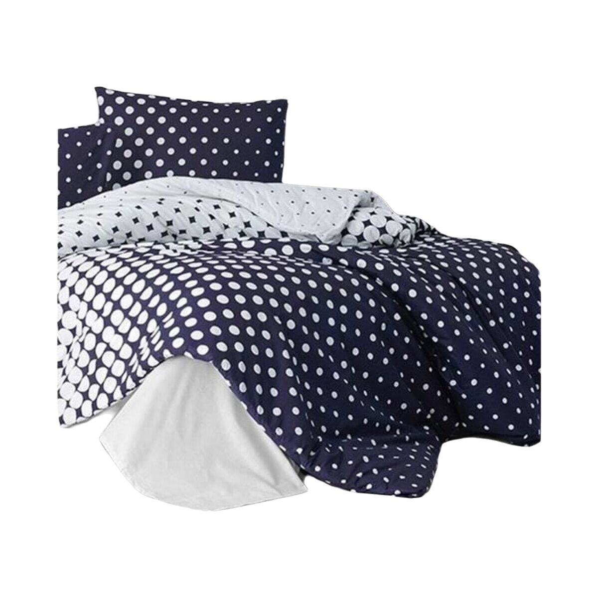 Juego de funda nórdica azul de algodón reforzado, cama de 200