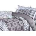 Juego de funda nórdica marrón de algodón, cama de 200