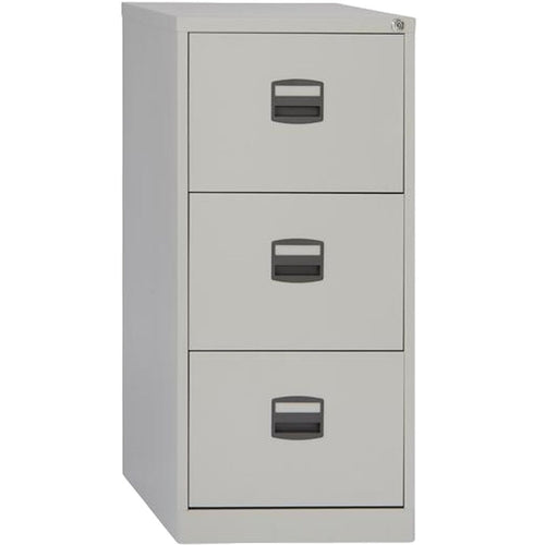 Armario archivador de 3 cajones con llave, A4, gris