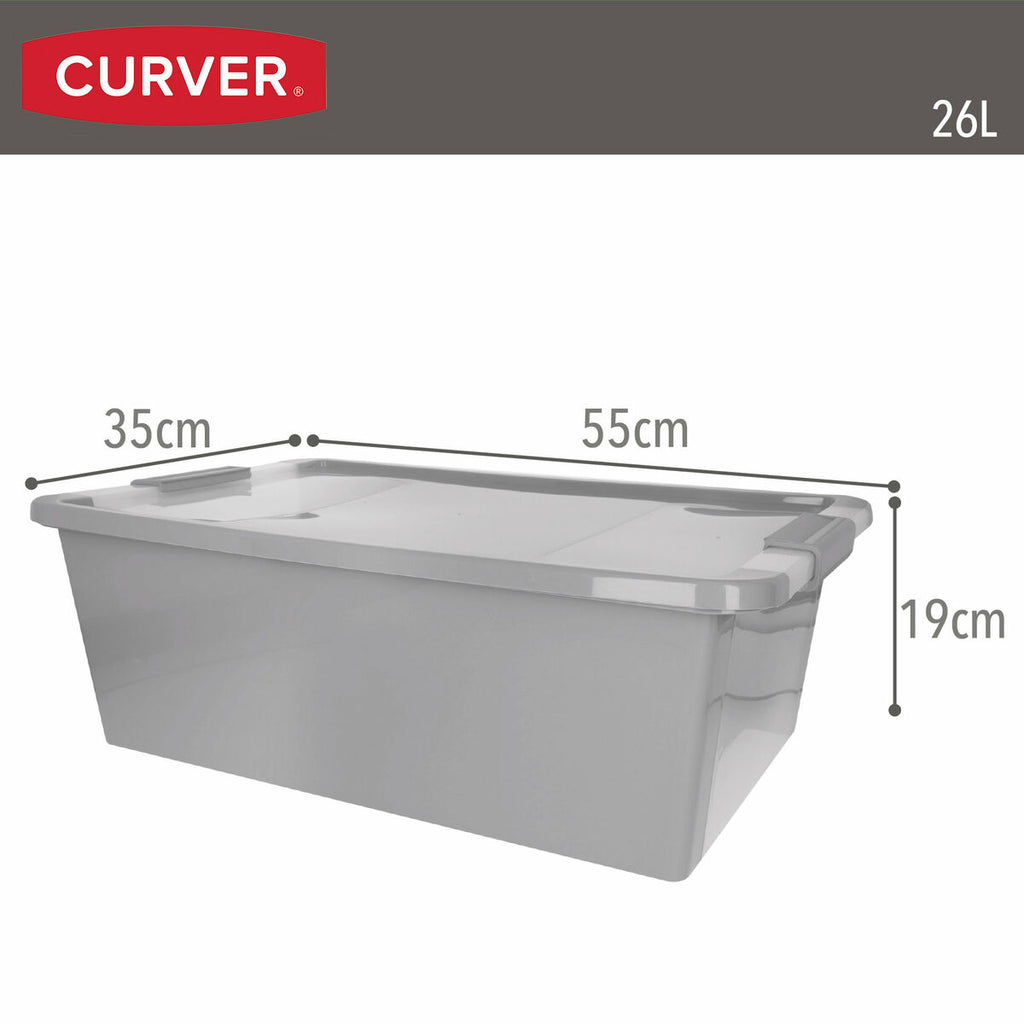 Caja de almacenaje gris Curver de plástico, 26 L (7 unidades) — imagen 4