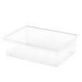 Set de 6 cajas de plástico transparente con ruedas