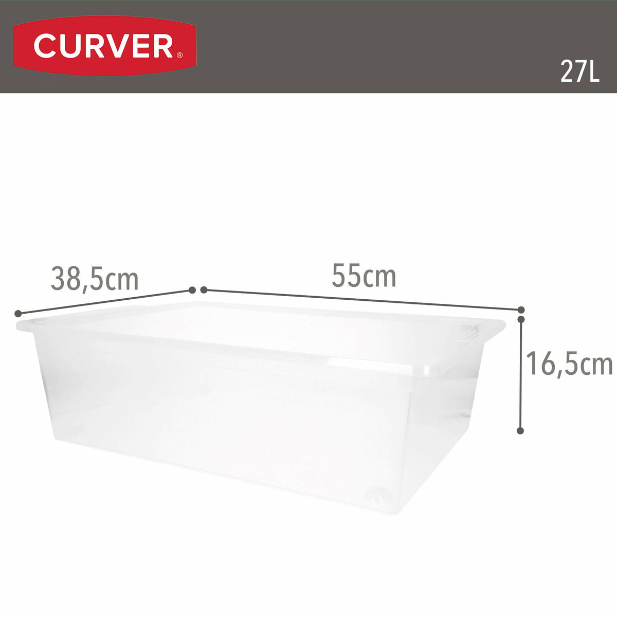 Set de 6 cajas de plástico transparente con ruedas — imagen 4